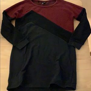 Buffalo Color Block Geometric Long Sweatshirt